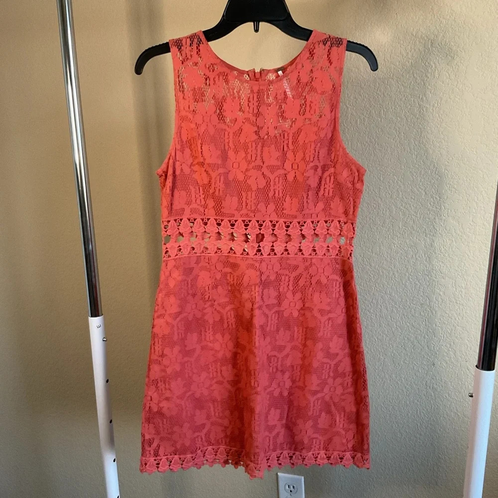 Free People Womens Crochet Sundress‎ Size 6 *Flaw Noted* - Picture 1 of 9